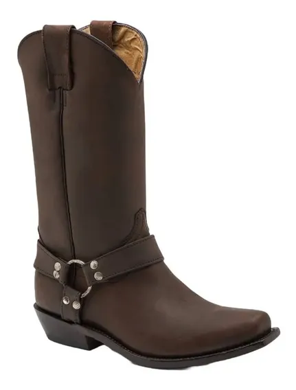 Bota Vaquera Caballero Argolla Metalica Andre-v Envio Gratis