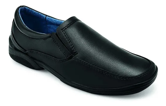Zapato Escolar Juvenil Hombre Negro Adriano Borzani 203