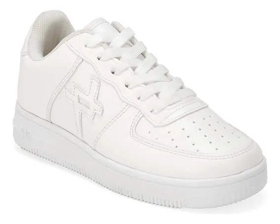 Tenis Niños Escolar Blanco / Negro